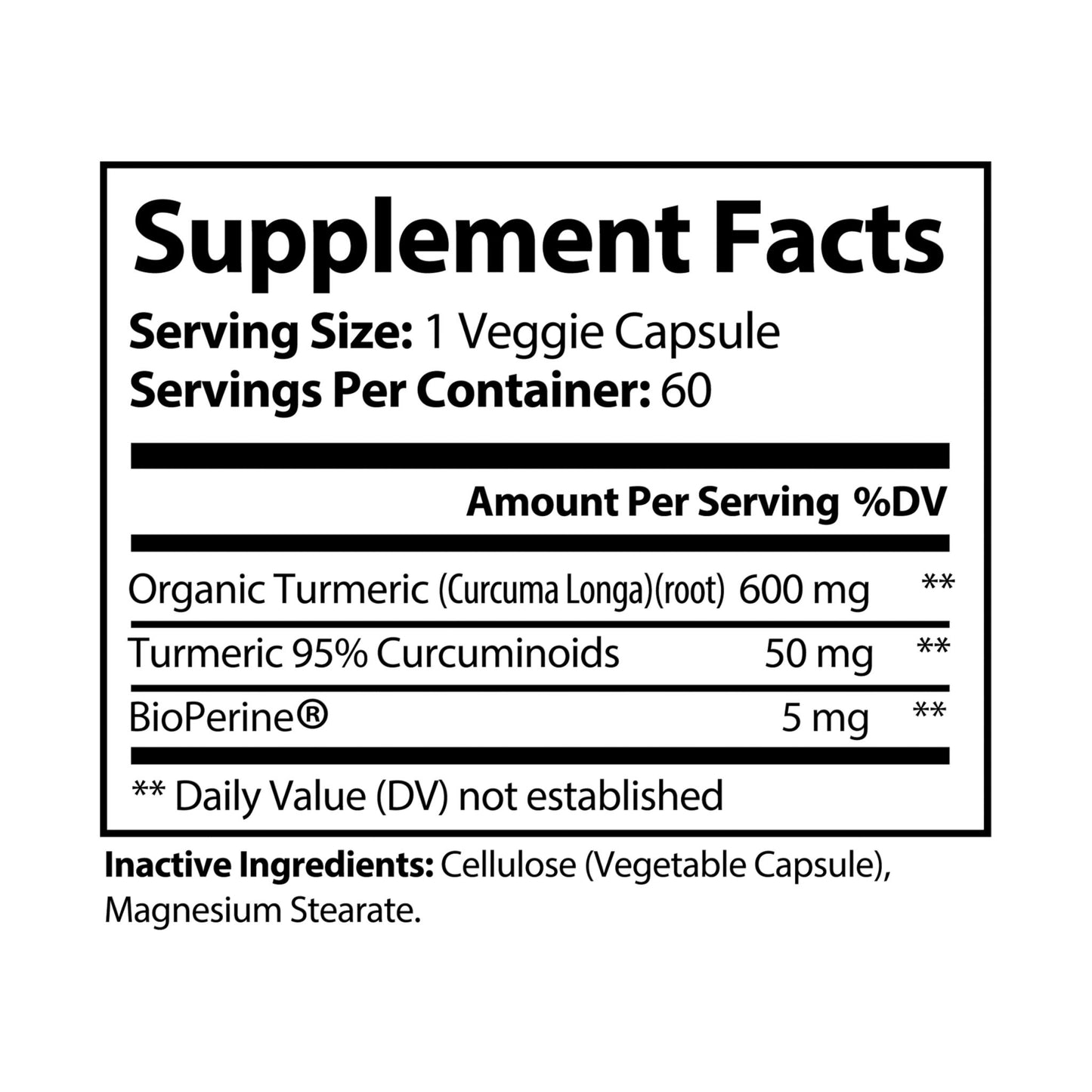 Premium Turmeric with BioPerine® for Antioxidant Support and Recovery