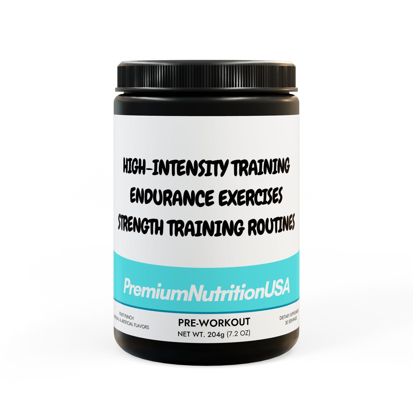 Premium Pre-Workout Supplement - Fruit Punch Flavor (204g, 7.1oz) for Enhanced Exercise Performance
