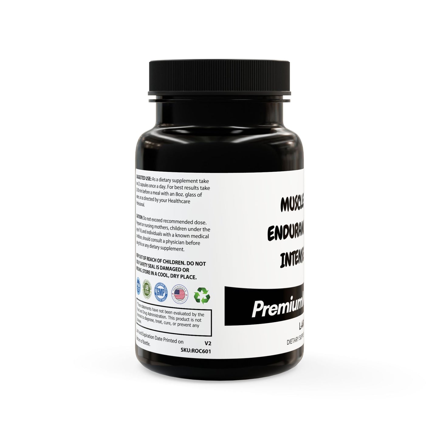 L-Arginine Supplement - 60 Capsules for Enhanced Exercise Performance and Recovery