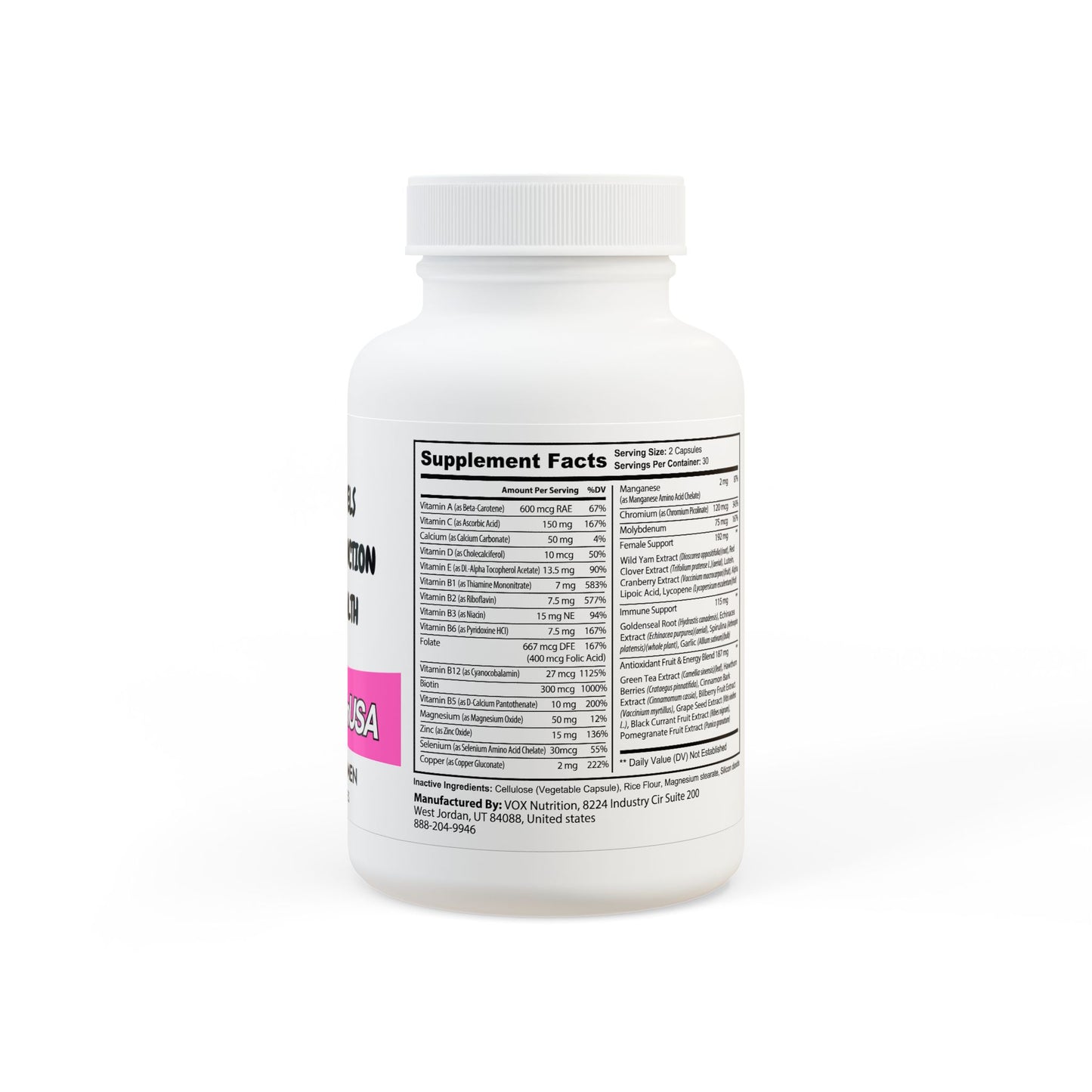 Premium Multivitamin for Women - 60 Capsules for Comprehensive Health Support