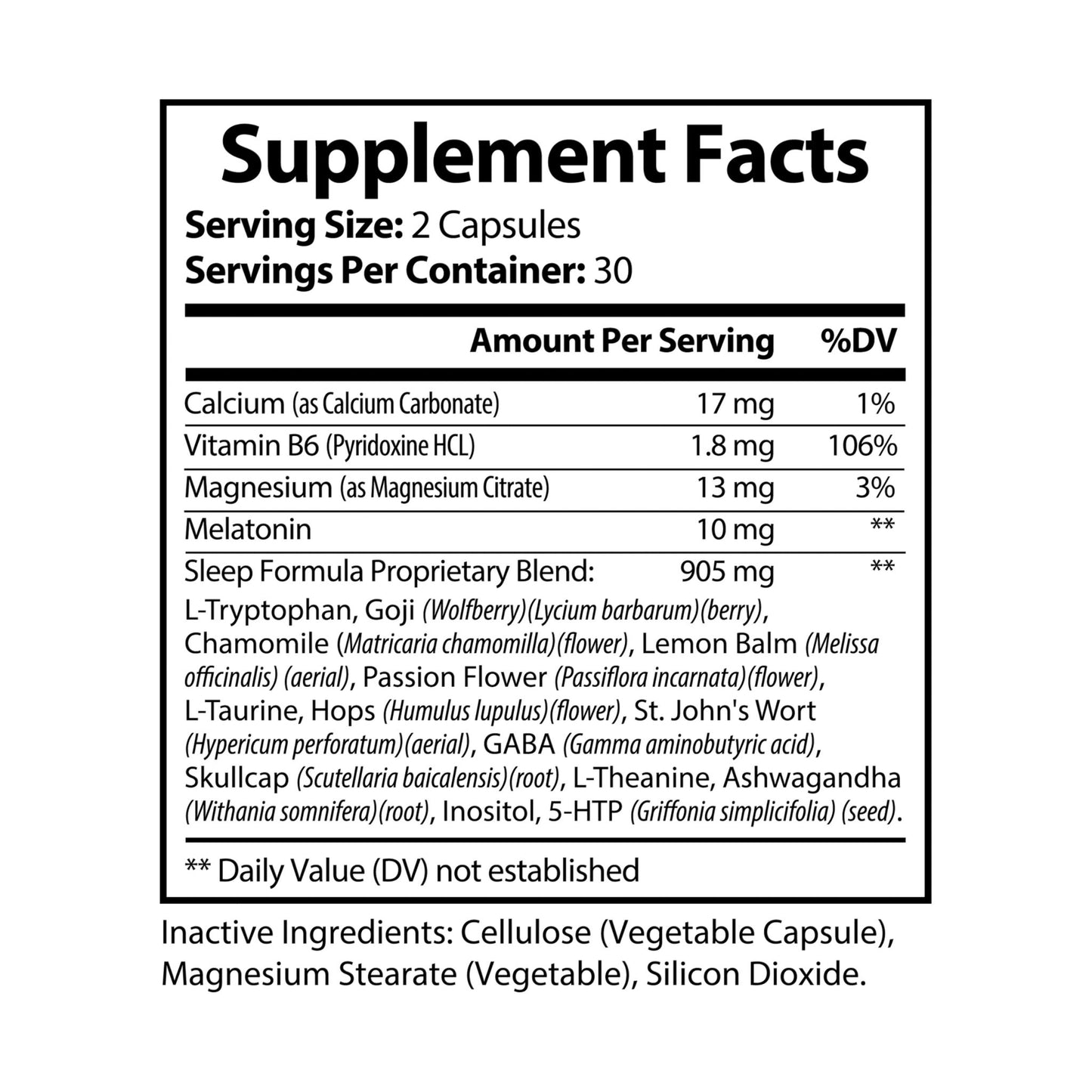 Advanced Sleep Support Supplement - 60 Capsules for Optimal Rest and Recover
