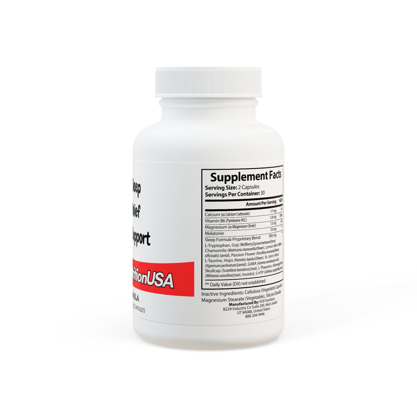 Advanced Sleep Support Supplement - 60 Capsules for Optimal Rest and Recover