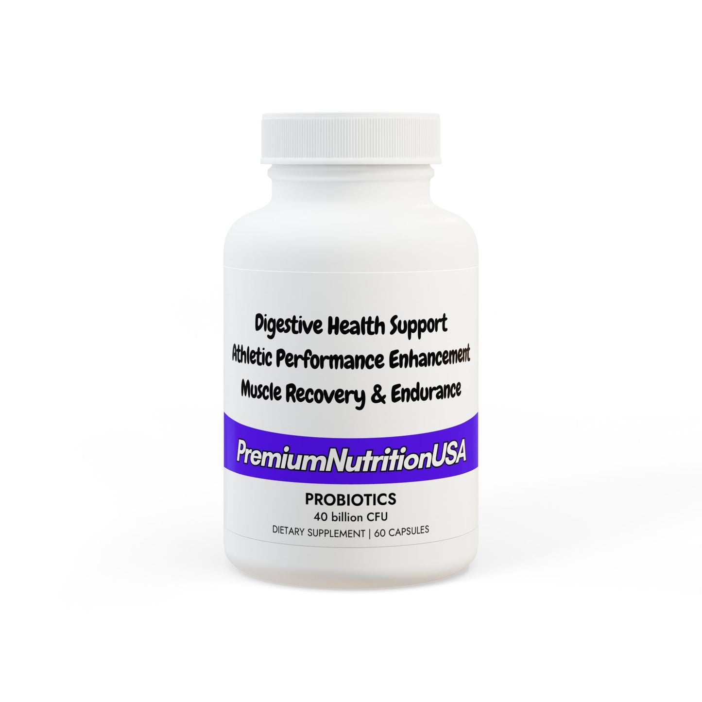 Probiotics Supplement - 60 Capsules for Digestive Health and Athletic Performance