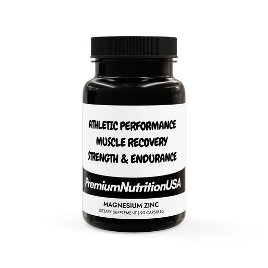 Premium Magnesium Zinc Supplement - 90 Capsules for Enhanced Athletic Performance