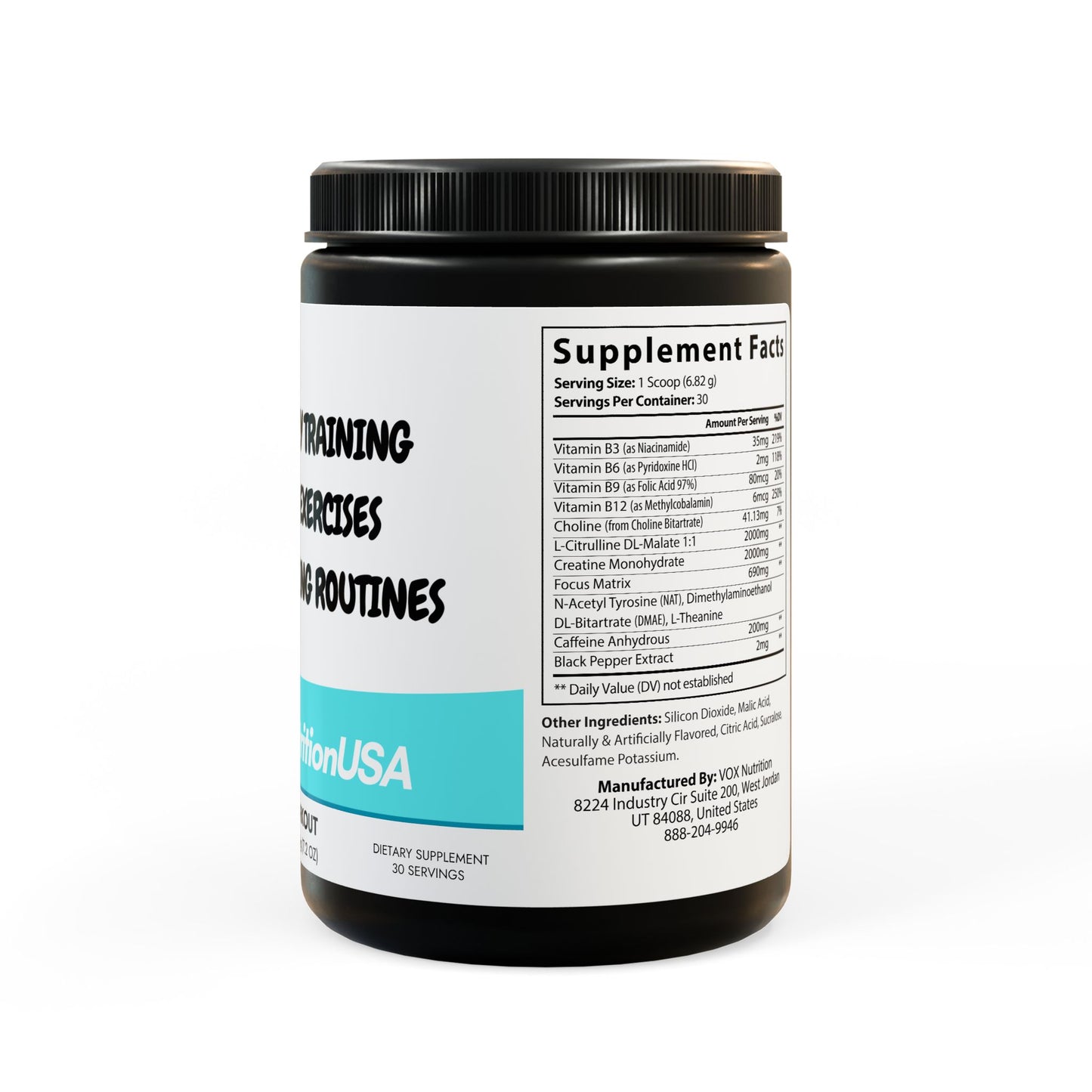 Premium Pre-Workout Supplement - Fruit Punch Flavor (204g, 7.1oz) for Enhanced Exercise Performance