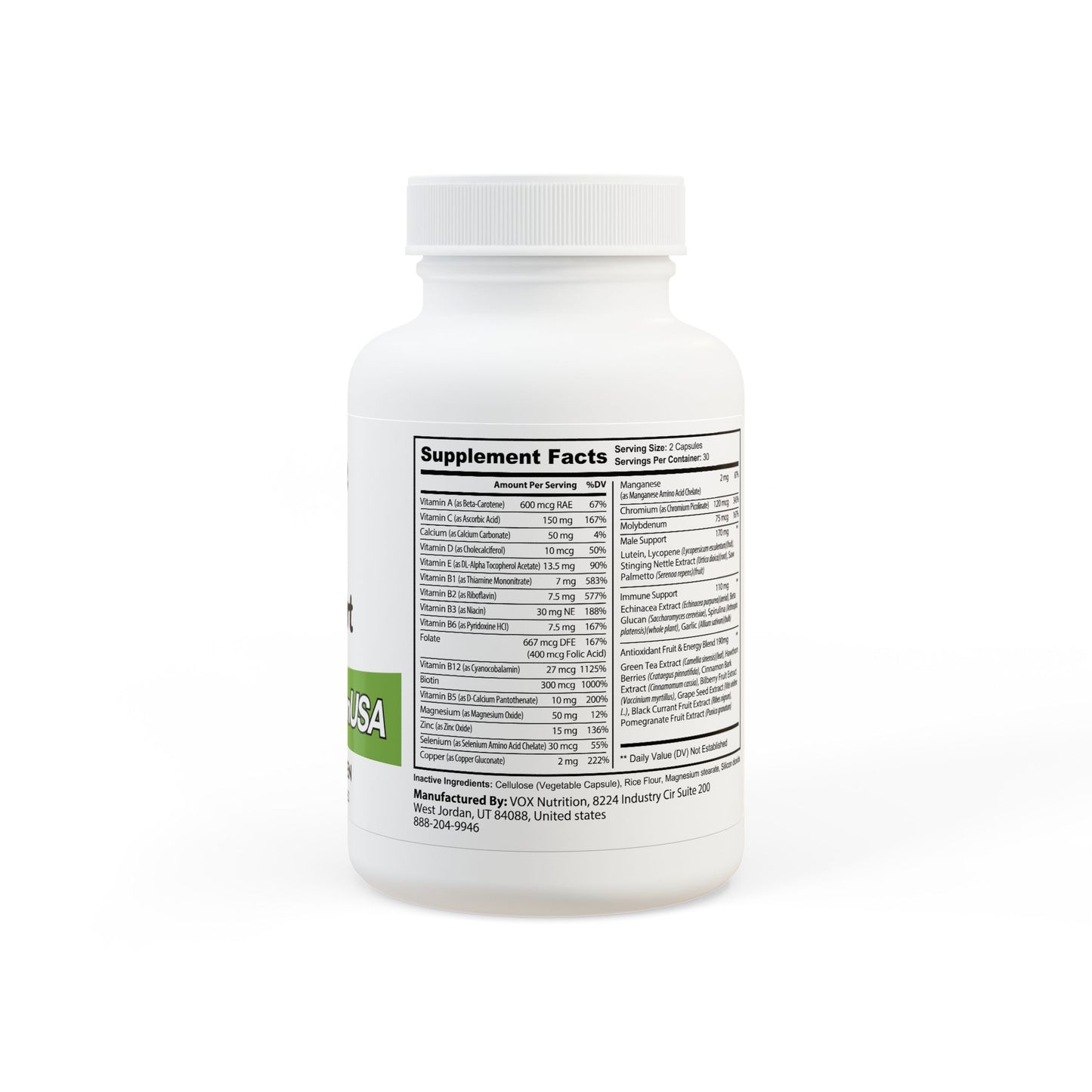 Premium Multivitamin for Men - 60 Capsules for Comprehensive Health Support
