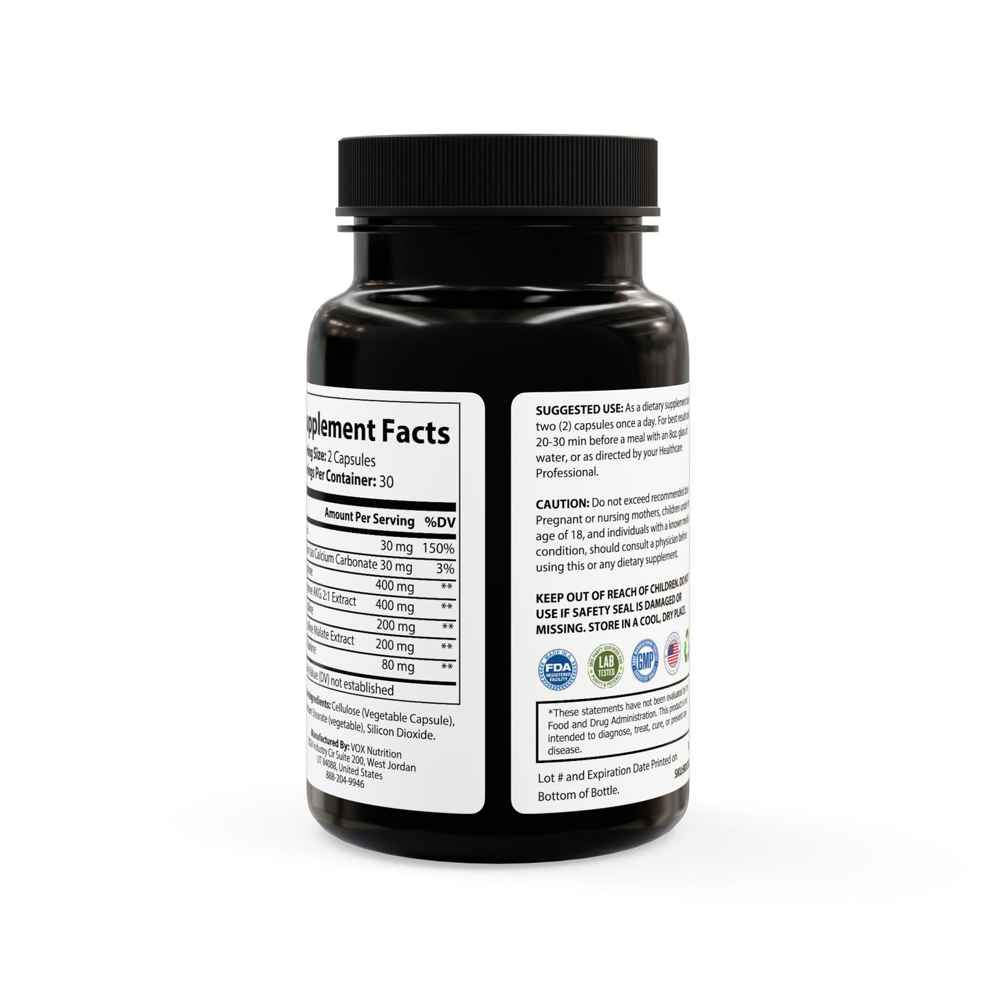 L-Arginine Supplement - 60 Capsules for Enhanced Exercise Performance and Recovery