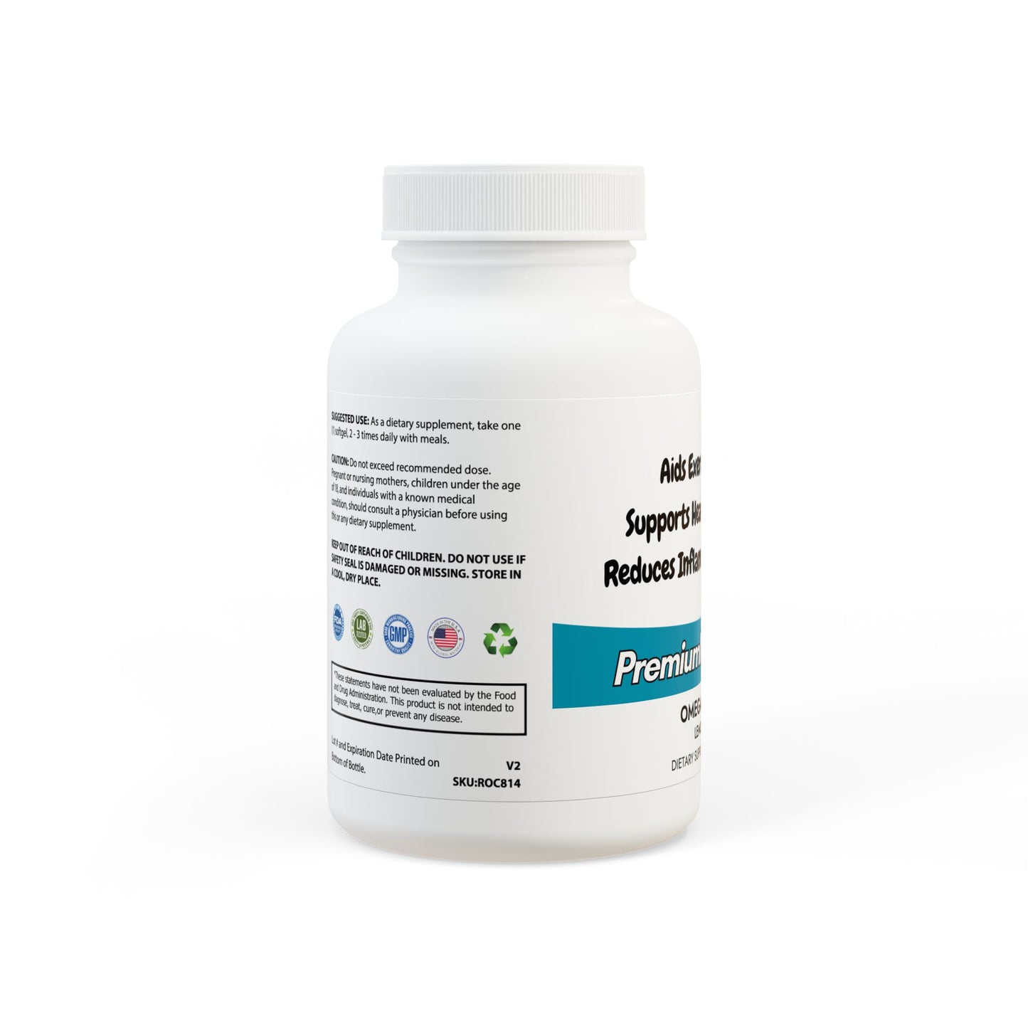 Omega-3 Fish Oil Supplement - 60 Softgels for Enhanced Recovery and Overall Health