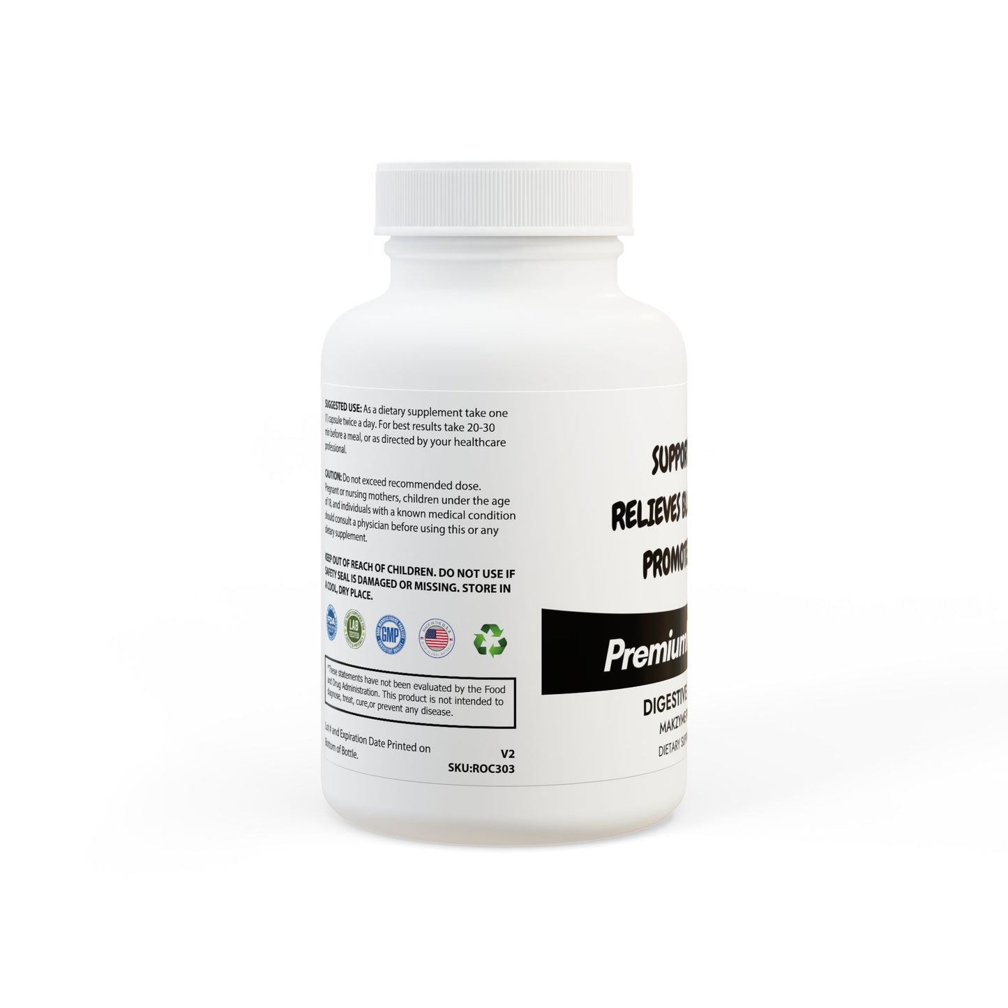 Premium Digestive Enzyme Blend Supplement - 60 Capsules for Optimal Digestion