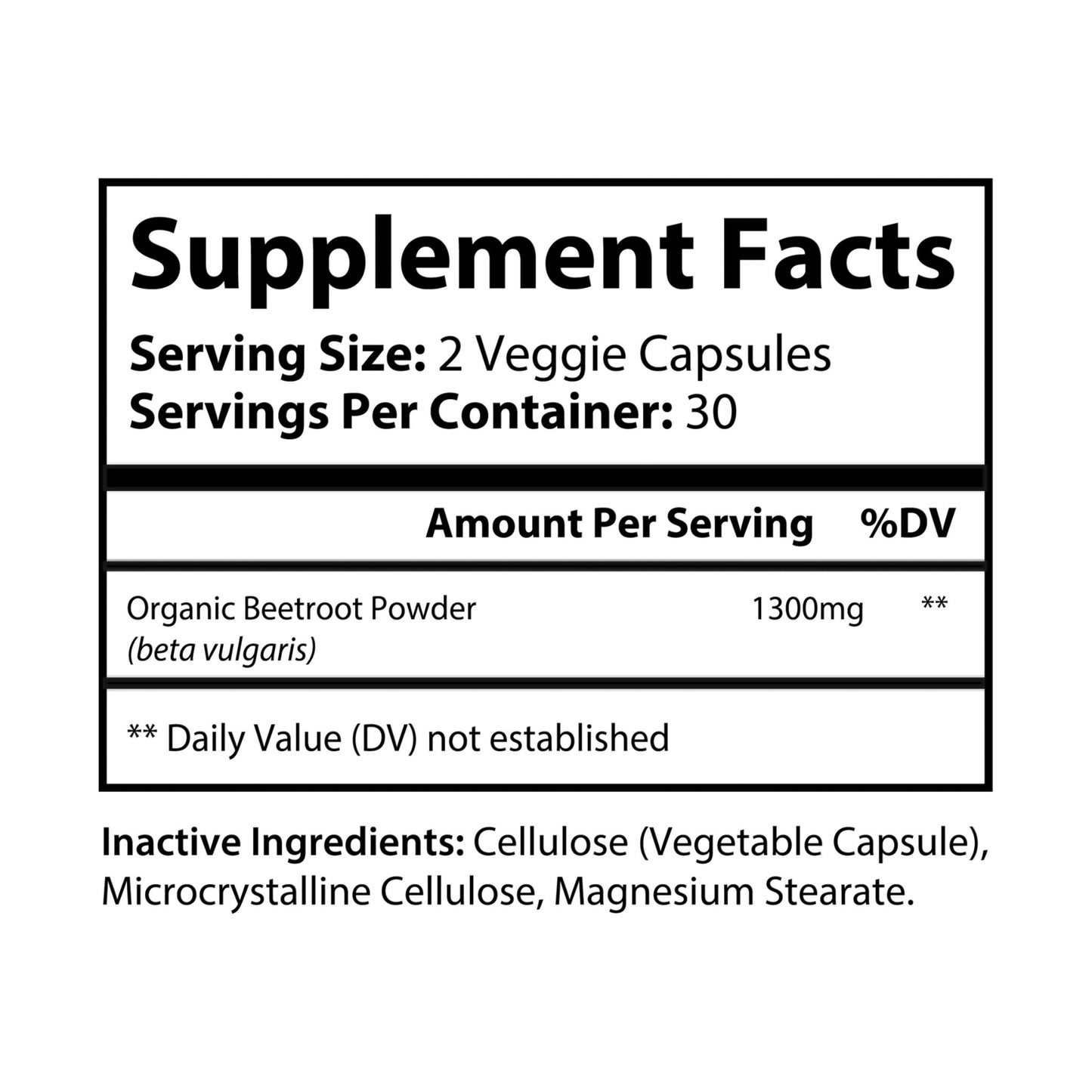 Beetroot Supplement - 60 Capsules for Enhanced Exercise Performance