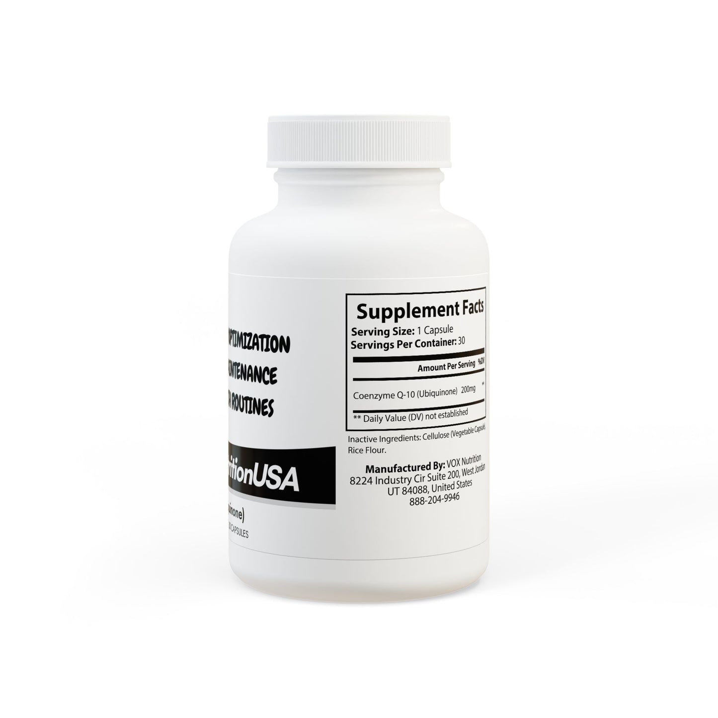 CoQ10 (Ubiquinone) Supplement - 30 Capsules for Antioxidant Support