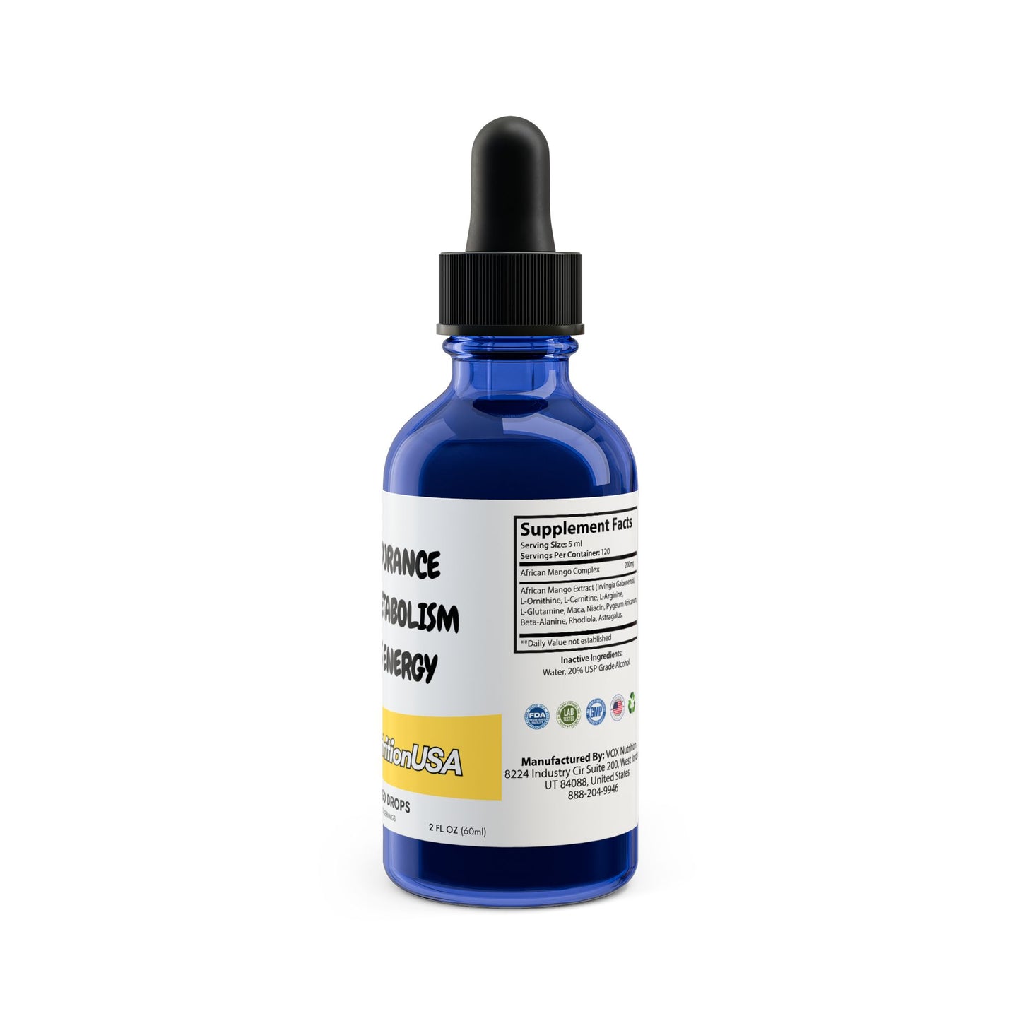 Premium African Mango Drops Supplement - 60ml (2 fl. oz) for Enhanced Exercise Performance
